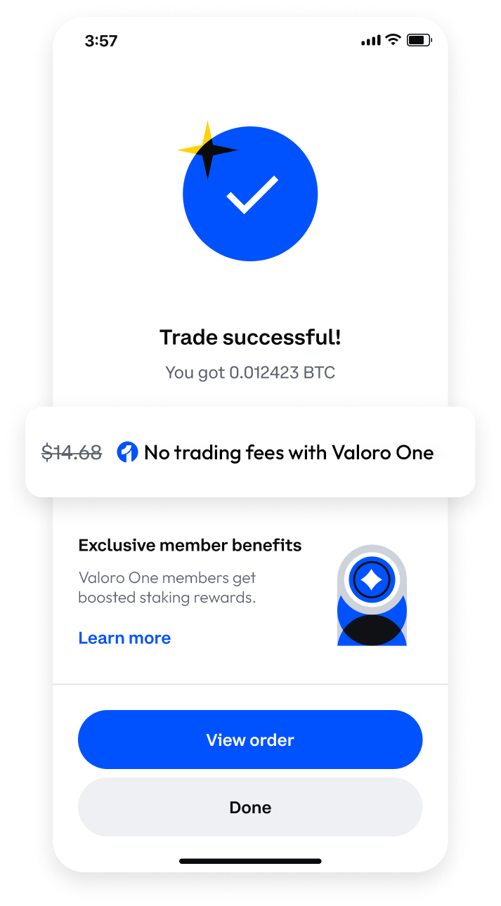 Image demonstrating the interface of the trade flow.